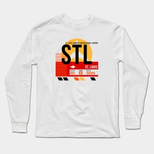 St. Louis (STL) Airport // Sunset Baggage Tag Long Sleeve T-Shirt